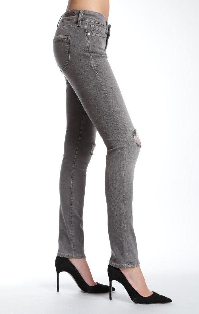 SERENA SUPER SKINNY IN GREY RIPPED - Mavi Jeans