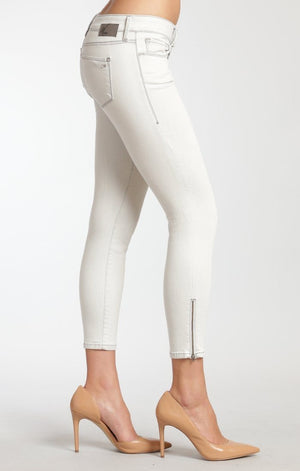 SERENITY ZIP  SKINNY IN ICE GREY TRIBECA - Mavi Jeans