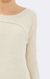 LONG SLEEVE TOP - OATMEAL - Mavi Jeans