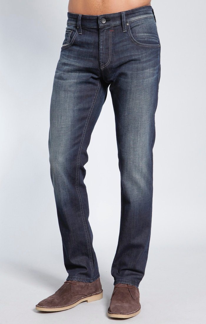 JAKE SLIM LEG IN DARK FOGGY WHITE-EDGE - Mavi Jeans