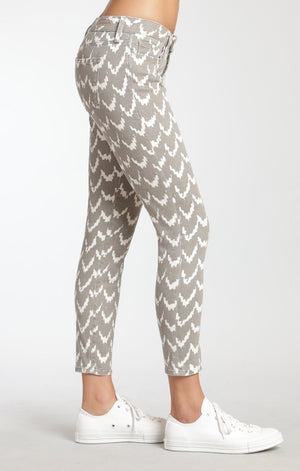 ALEXA ANKLE SKINNY  IN GREY IKAT - Mavi Jeans