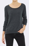 BASIC LONG SLEEVE SWEATER ANTHRACITE MELANGE - Mavi Jeans