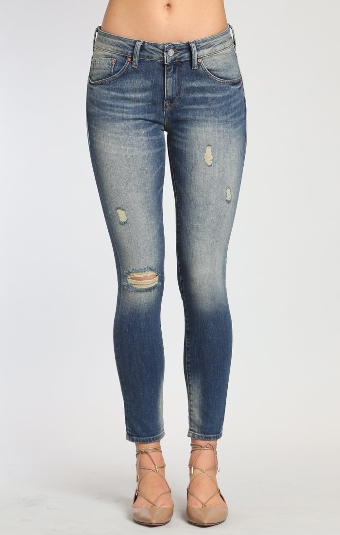 ADRIANA ANKLE SUPER SKINNY IN MID SHADED GLAM VINTAGE - Mavi Jeans