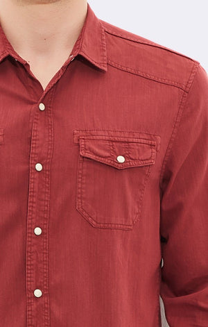 DOUBLE POCKET SHIRT IN RED CHECK - Mavi Jeans