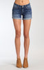 VANNA SHORTS IN MID INDIGO RIPPED VINTAGE - Mavi Jeans