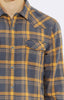 FLANNEL PLAID SHIRT - MUSTARD - Mavi Jeans