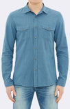 DOUBLE POCKET SHIRT - AQUA - Mavi Jeans