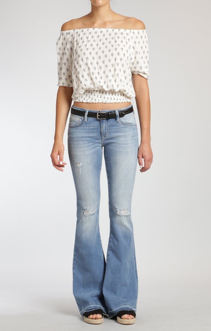 PEACE FLARE IN LIGHT RIPPED - Mavi Jeans