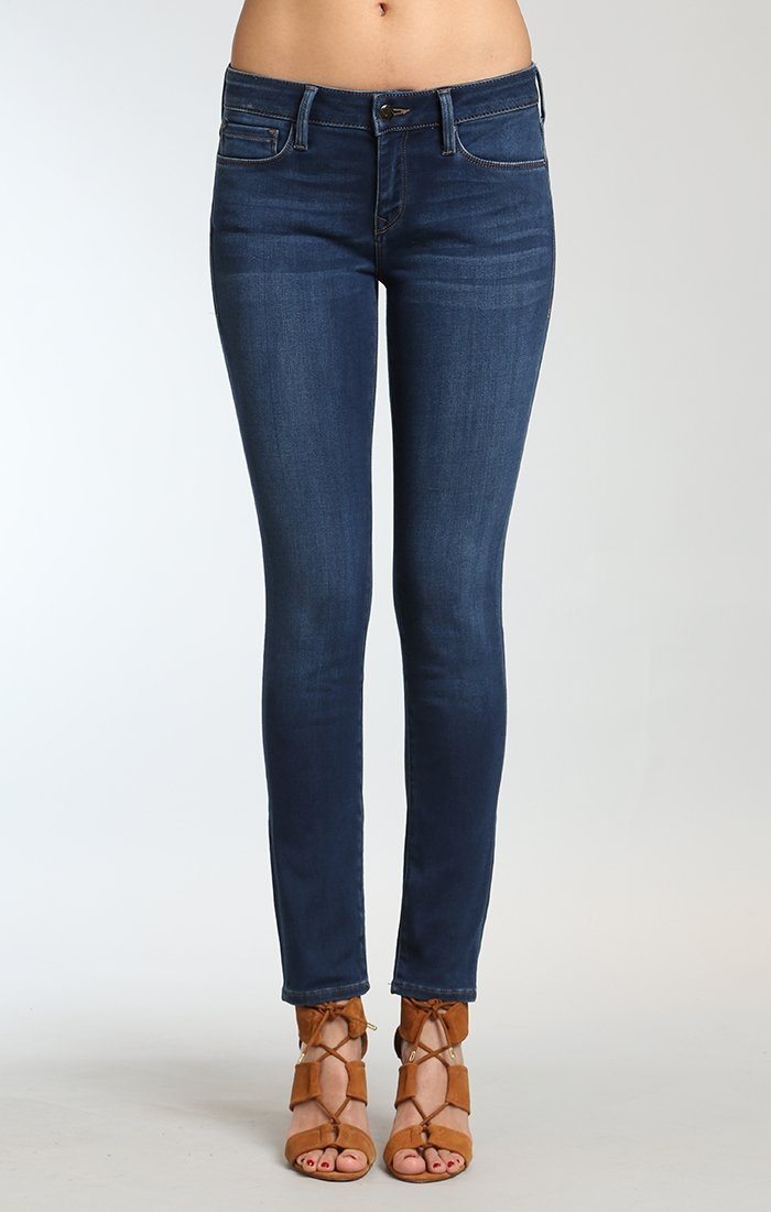 ALEXA SKINNY IN INDIGO BLUE SATEEN - Mavi Jeans