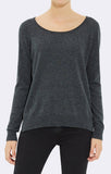 BASIC LONG SLEEVE SWEATER ANTHRACITE MELANGE - Mavi Jeans