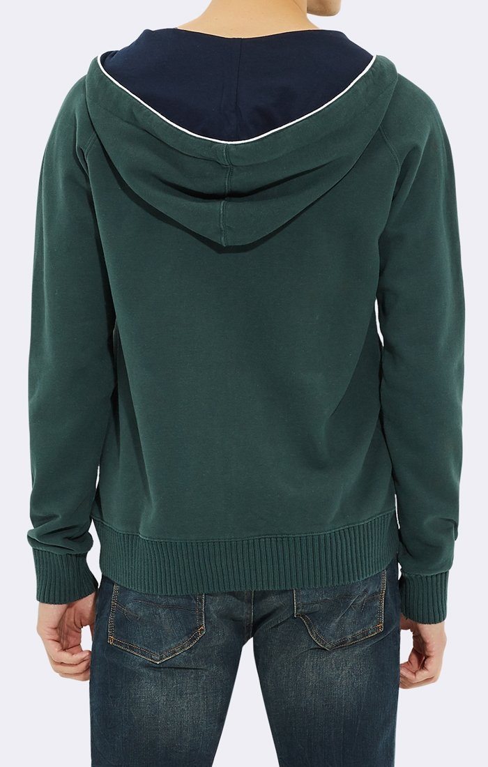 ZIP-UP HOODIE - GREEN - Mavi Jeans