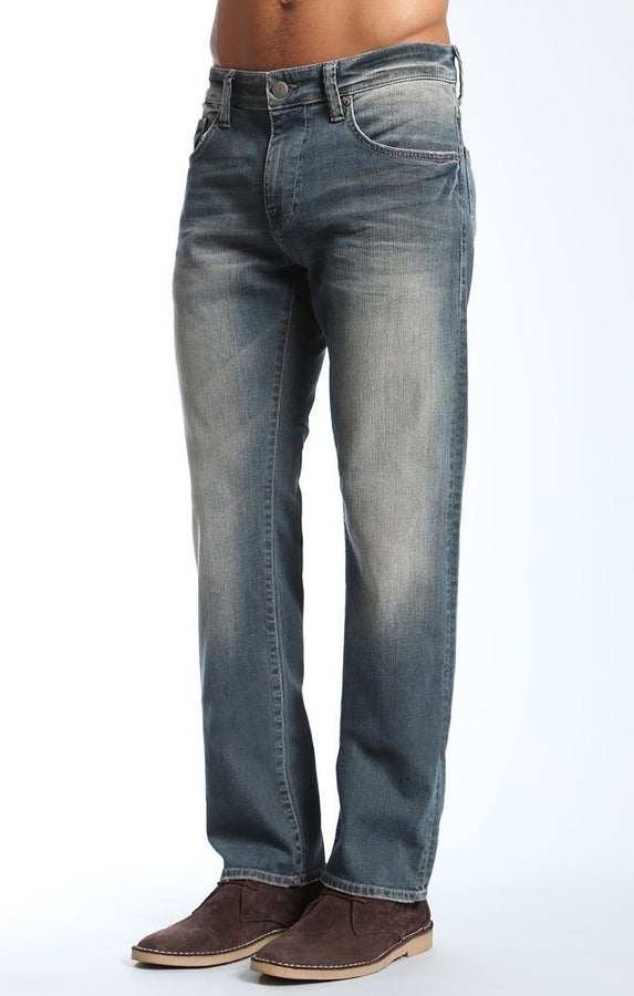 ZACH STRAIGHT LEG IN USED GREEN CAST - Mavi Jeans