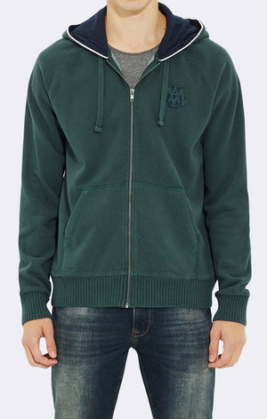 ZIP-UP HOODIE - GREEN - Mavi Jeans