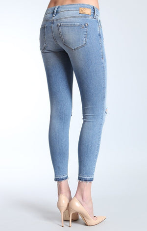 ALEXA ANKLE SKINNY  IN LT DESTRUCTED VINTAGE - Mavi Jeans