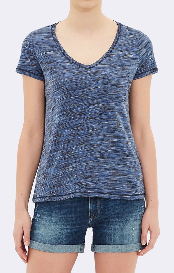 V NECK TEE - INDIGO - Mavi Jeans