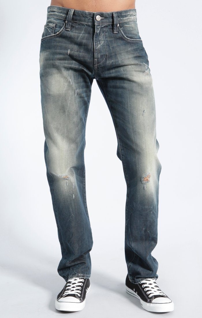 ZACH STRAIGHT LEG IN VINTAGE GREENCAST - Mavi Jeans