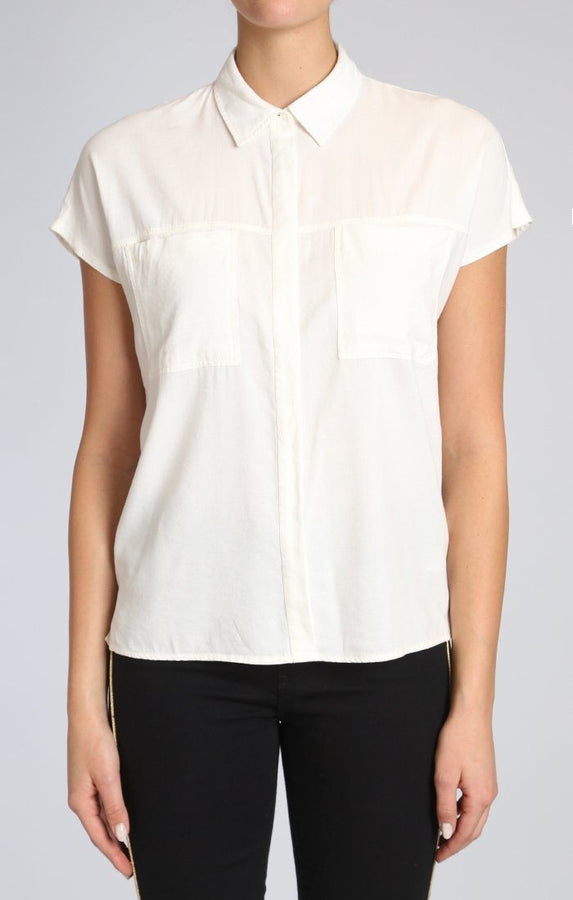 SHORT SLEEVE SHIRT IN ANTIQUE WHITE - Mavi Jeans