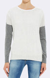 ZIP-DETAILED SWEATER - LIGHT GREY - Mavi Jeans