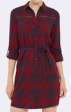 RED CHECKED DRESS - Mavi Jeans