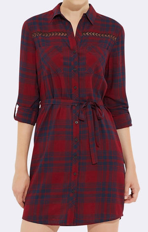 RED CHECKED DRESS - Mavi Jeans