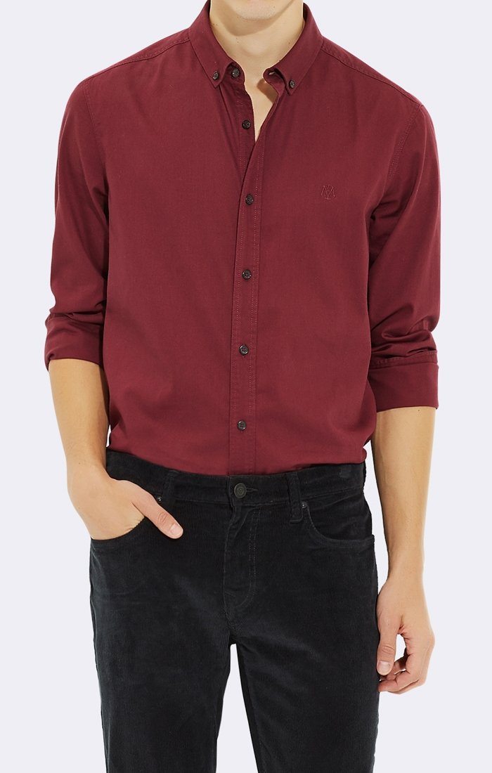 FITTED BASIC WOVEN SHIRT FIG - Mavi Jeans