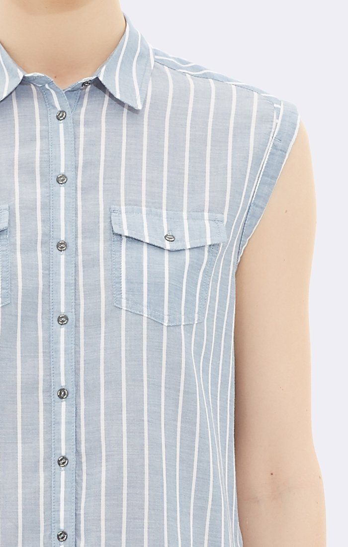 TIE FRONT SLEEVELESS SHIRT - Mavi Jeans