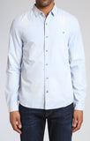 DOBBY FITTED SHIRT IN SKY BLUE - Mavi Jeans