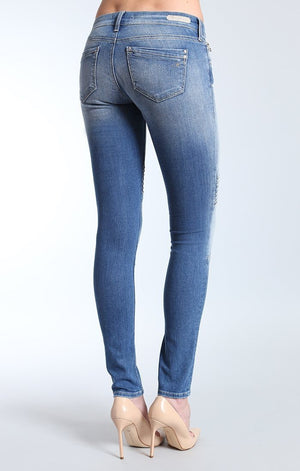 AURA ZIP  SKINNY IN LT TRUE BLUE - Mavi Jeans