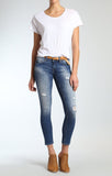 ADRIANA ANKLE SUPER SKINNY  IN DARK DESTRUCTED COUNTRY - Mavi Jeans