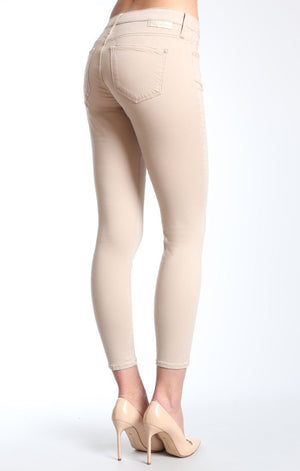 ALEXA ANKLE SKINNY  IN TAUPE GOLD SATEEN - Mavi Jeans