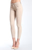 ALEXA ANKLE SKINNY  IN TAUPE GOLD SATEEN - Mavi Jeans