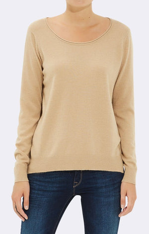 BASIC LONG SLEEVE SWEATER - CAMEL - Mavi Jeans