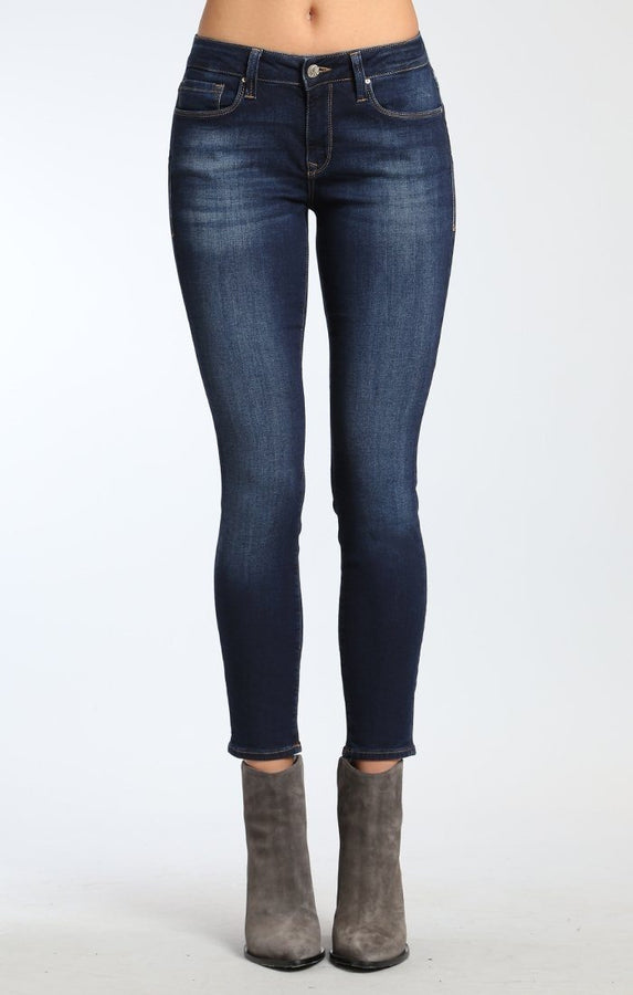 ALEXA ANKLE SKINNY  IN DARK BRUSHED SHANTI - Mavi Jeans