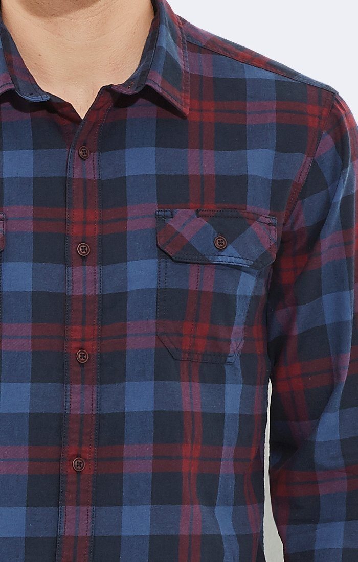 DOUBLE POCKET CHECKED SHIRT - Mavi Jeans