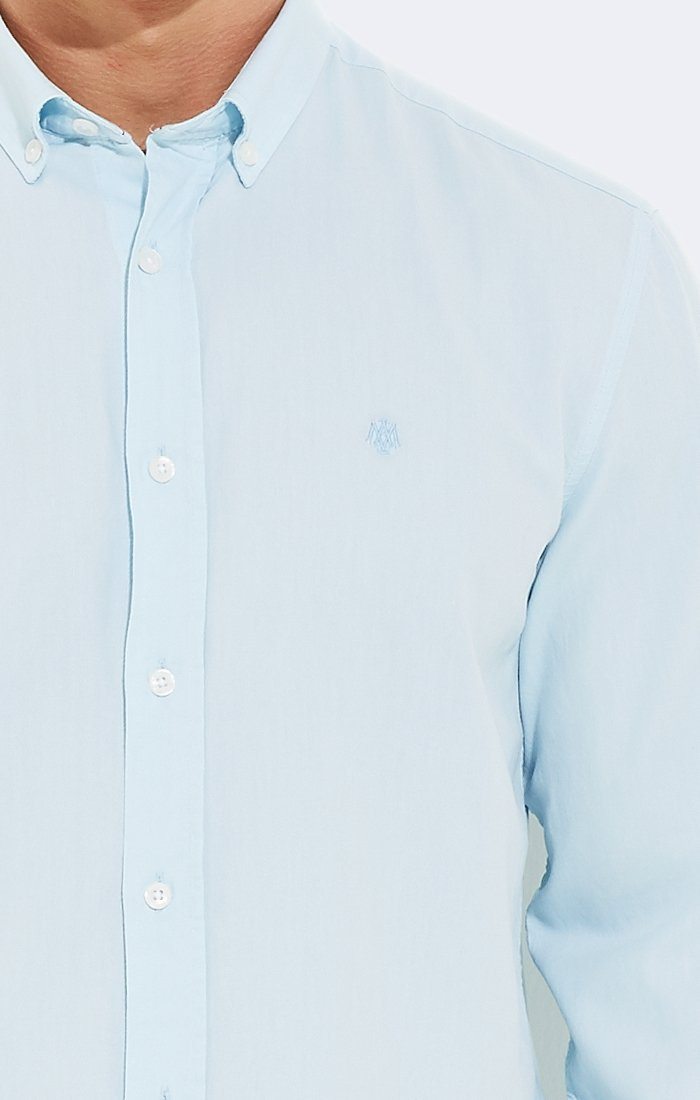 FITTED BASIC SHIRT - CLOUDY BLUE - Mavi Jeans