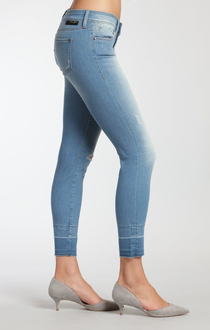 ALEXA ANKLE SKINNY  IN GREEN INDIGO GOLD FEATHER - Mavi Jeans