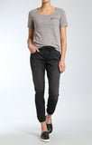 T-SHIRT ZIPPED CHEST POCKET - GREY MELANGE - Mavi Jeans