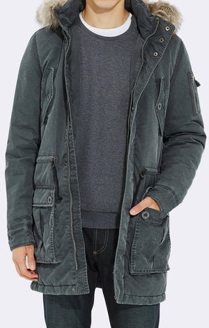 HOODED JACKET BLUE GRAPHITE - Mavi Jeans