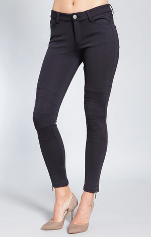 ADRIANA ANKLE SKINNY BIKER IN BLACK SCUBA - Mavi Jeans