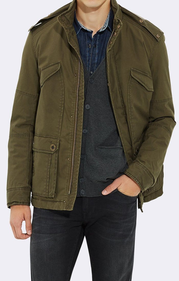 HOODED JACKET DUFFLE GREENEN - Mavi Jeans