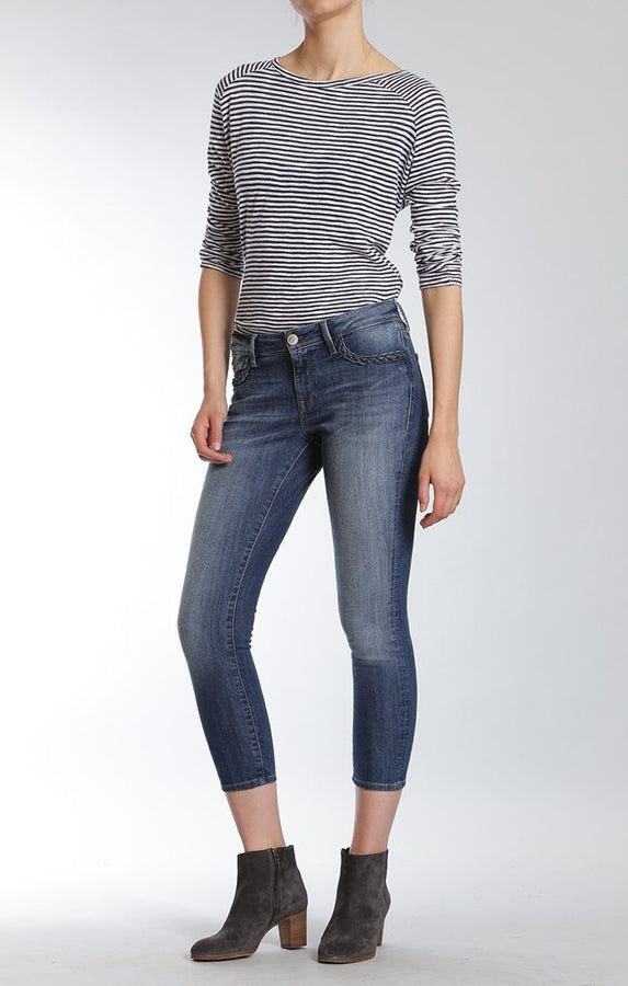 ALEXA PETITE SKINNY IN DARK BRAIDED - Mavi Jeans