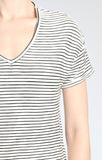 BLACK STRIPE VNECK TEE - Mavi Jeans