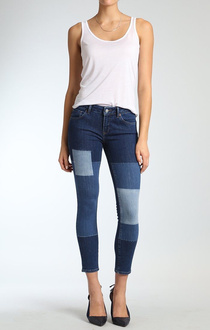 ADRIANA ANKLE SUPER SKINNY IN BLOCKING INDIGO ICON - Mavi Jeans