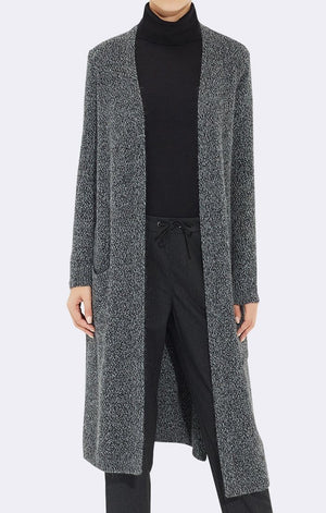 HEATHER GREY LONG CARDIGAN - Mavi Jeans