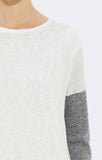 ZIP-DETAILED SWEATER - LIGHT GREY - Mavi Jeans