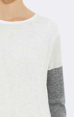 ZIP-DETAILED SWEATER - LIGHT GREY - Mavi Jeans