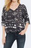 PRINTED CROSSOVER BLOUSE - Mavi Jeans