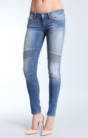 AURA ZIP  SKINNY IN LT TRUE BLUE - Mavi Jeans