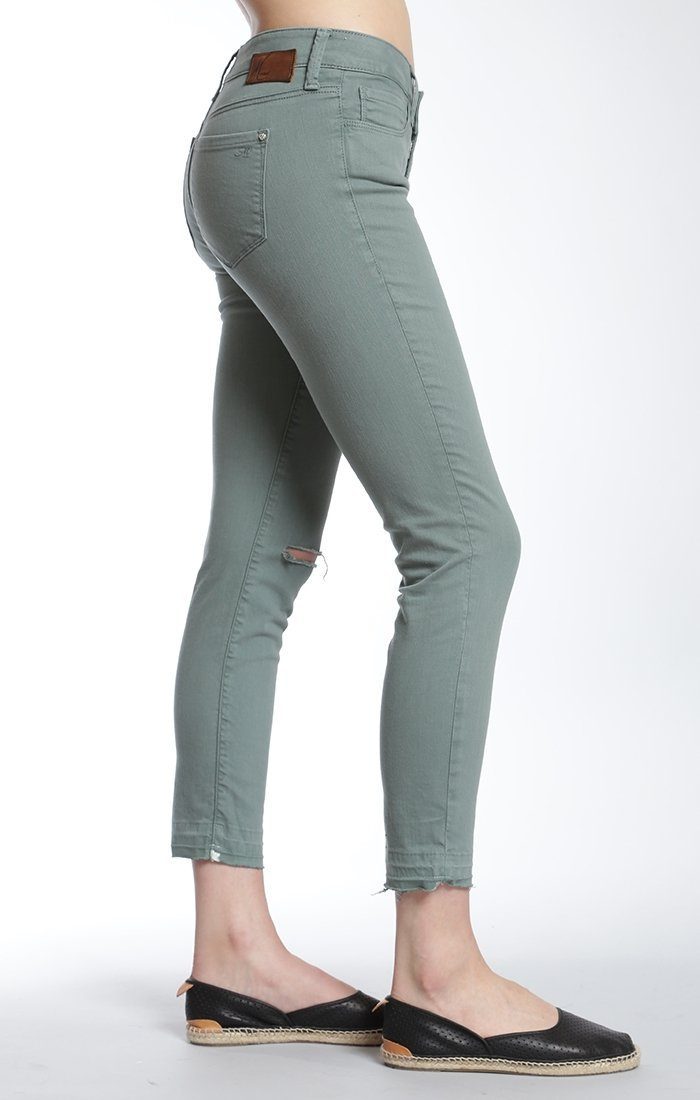 ADRIANA ANKLE SUPER SKINNY  IN BALSAM GREEN WASHED - Mavi Jeans