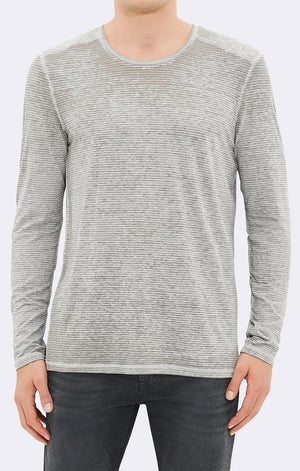 LONG SLEEVE SHIRT IN FROST GREY - Mavi Jeans